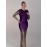 Elegant Purple Sequin Gradient Bridesmaid Evening Gown - Long Sleeve, Round Neck, Form-Fitting Maxi Dress for Weddings and Formal Events, Bridesmaid Dress, Wedding Attire, Sophisticated Style, Detailed Sequins, Medium Elasticity
