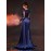 [Navy Blue Evening Gown] Women's Elegant Navy Blue Evening Gown with Sequin Embellishments - V-Neck Long Sleeve Mermaid Party Dress, High Slit & Train, Floor-Length Formal Gala Wedding Prom Dress, Hand Washable Luxury Partywear