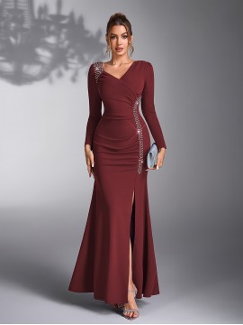 Elegant Sequin Patchwork Dress for Bridesmaids at Weddings And Evening Parties.