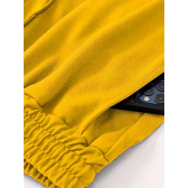 [Rugby Print Jogger Pants] Women's Casual Rugby Print Jogger Pants | Loose-Fit Drawstring Sports Trousers for Spring and Autumn | Machine Washable