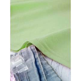 Women's Casual Short Sleeve T-Shirt - Vibrant Yellow Spanish Letter Print with Lighthouse & Wave Design, Inspirational 