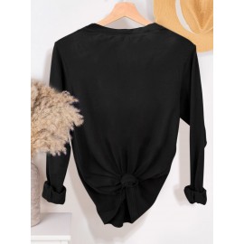 Christmas Autumn and Winter Outfits Pink Christmas Tree Letter Print Round Neck Casual Sporty Fresh Elegant Plus Size Women'S T-Shirt Autumn and Winter Long Sleeve Fashion Commute Vacation Daily Versatile Retro Style Top Multiple Colors Available 1XL-5XL