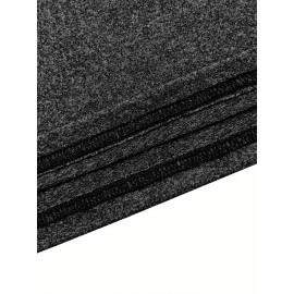 [Summer T-Shirt] 3pcs Set Plus Size Women's Short Sleeve T-Shirt | Collared Hemline Summer New Leopard Print Heart Pattern Top