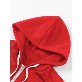 Women's Plus Size Hoodie - Lightweight Stretchy Pullover Sweatshirt, Machine Washable Everyday Lounge & Athletic Wear - Ideal Gift for Women (Red/Other Colors Available), Cute Hoodies, Casual Sportswear, Comfortable Fit